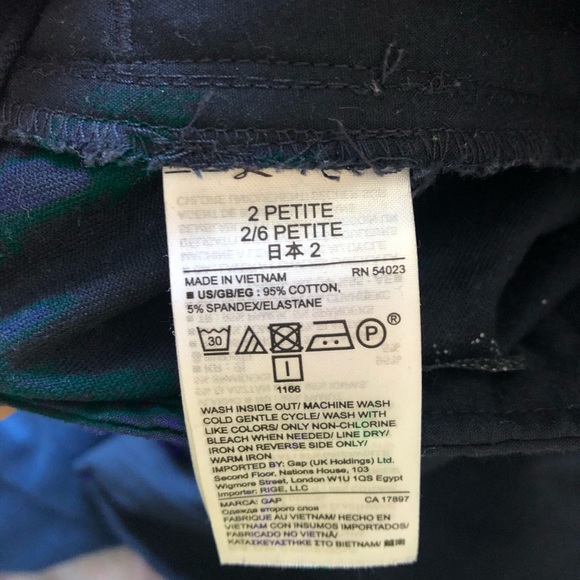 gap navy high waisted ankle length pants - Picture 4 of 4